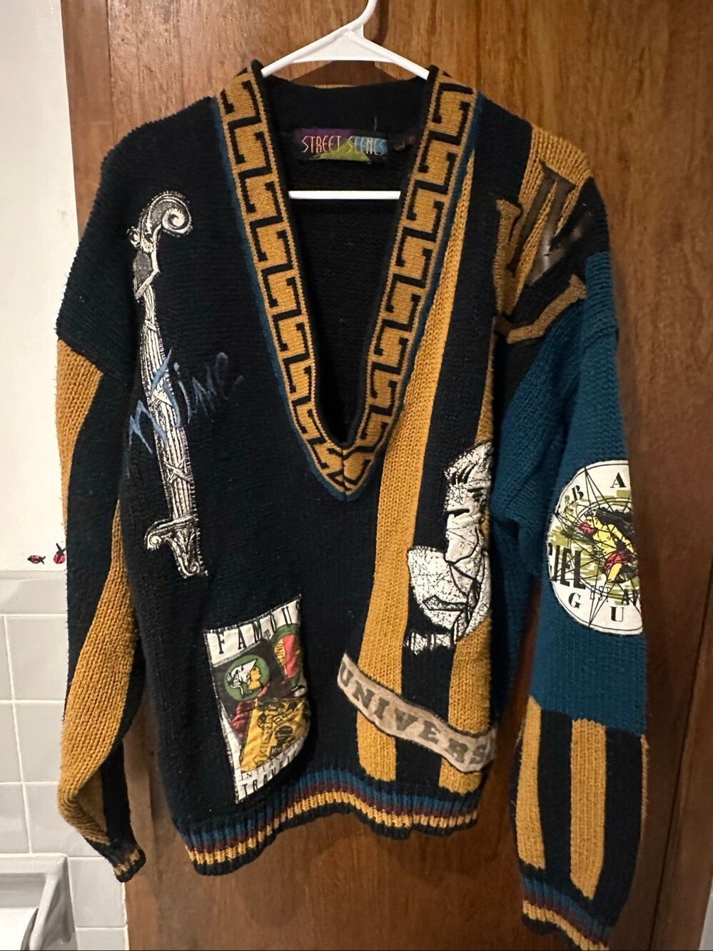 Vintage STREET SCENES Sweater- Nearly Impossible to Find